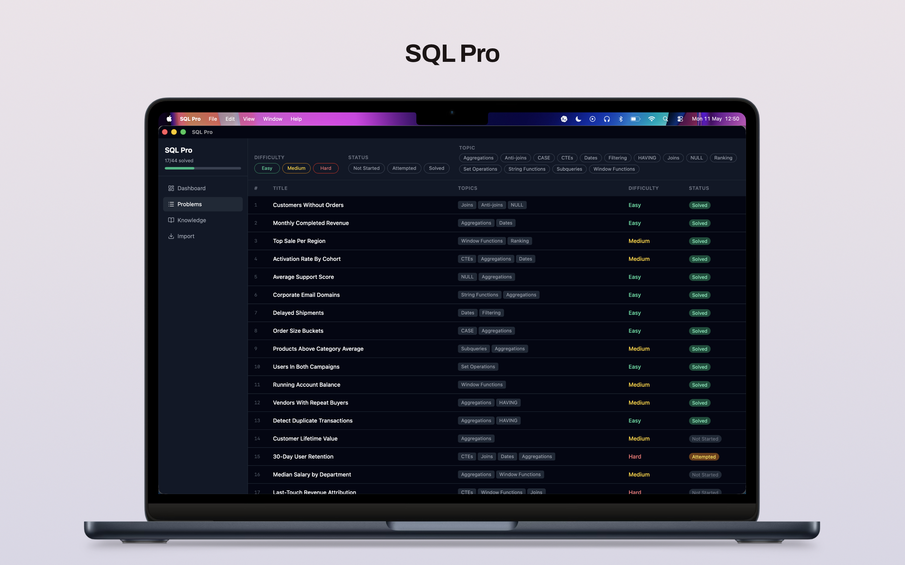 SQL Pro desktop application preview